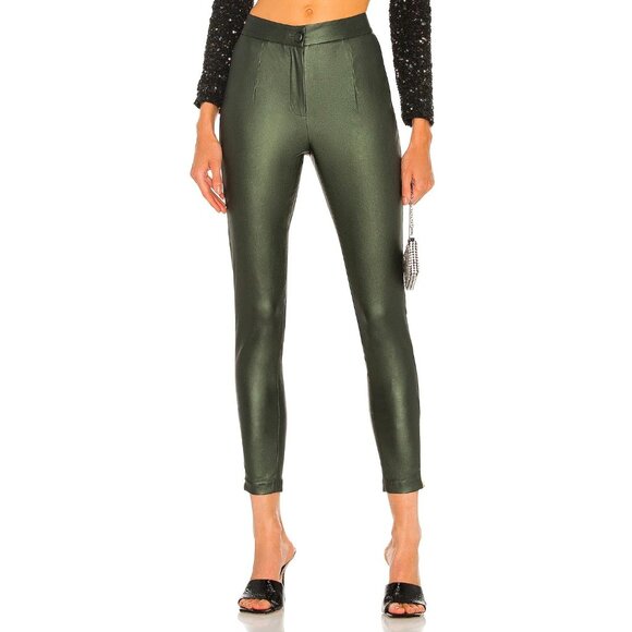 Retrofete Lara Faux Leather Ankle Zip Pants in Black - Picture 2 of 5